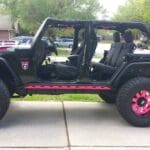 Pink Jeep Hood